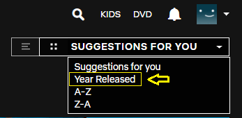 How to search for a movie on Netflix - sorting movies according to the year released