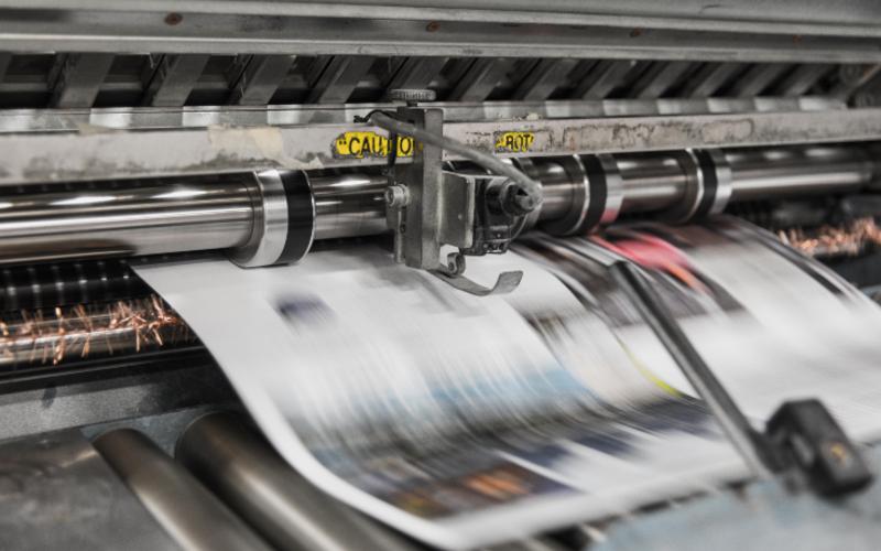 newspaper printing press from Unsplash https://unsplash.com/photos/Tzm3Oyu_6sk 