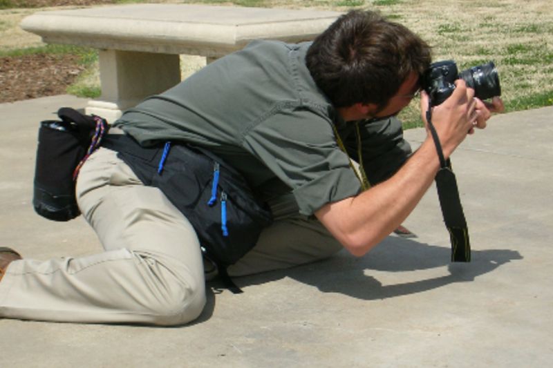 Private investigator taking picture